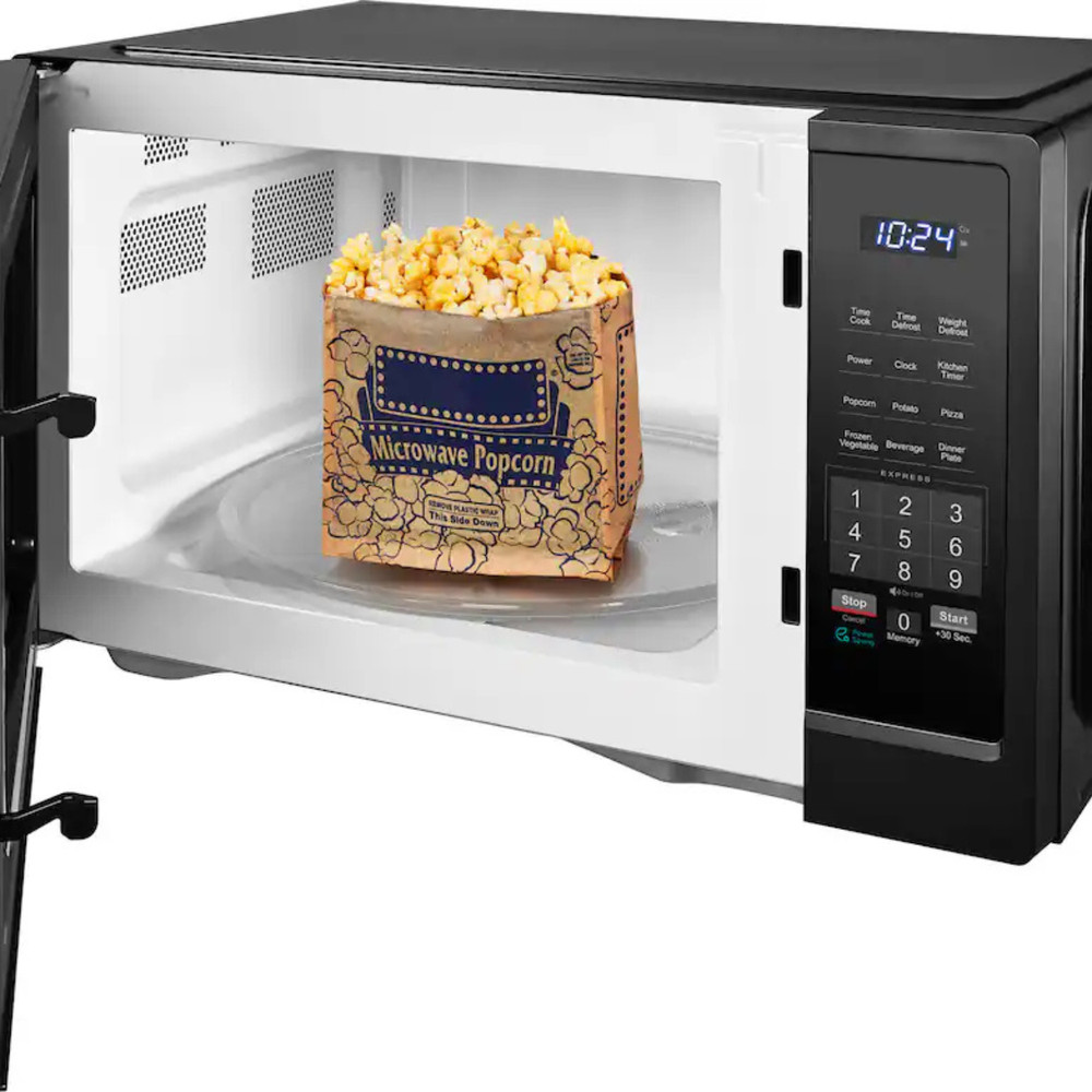 Insignia - 1.1 Cu. Ft. Countertop Microwave - Black