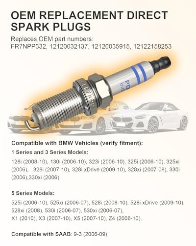 Set of 6 Spark Plugs Iridium Plug for BMW E60 E83 E85 E90 X5 Replace OEM 158253