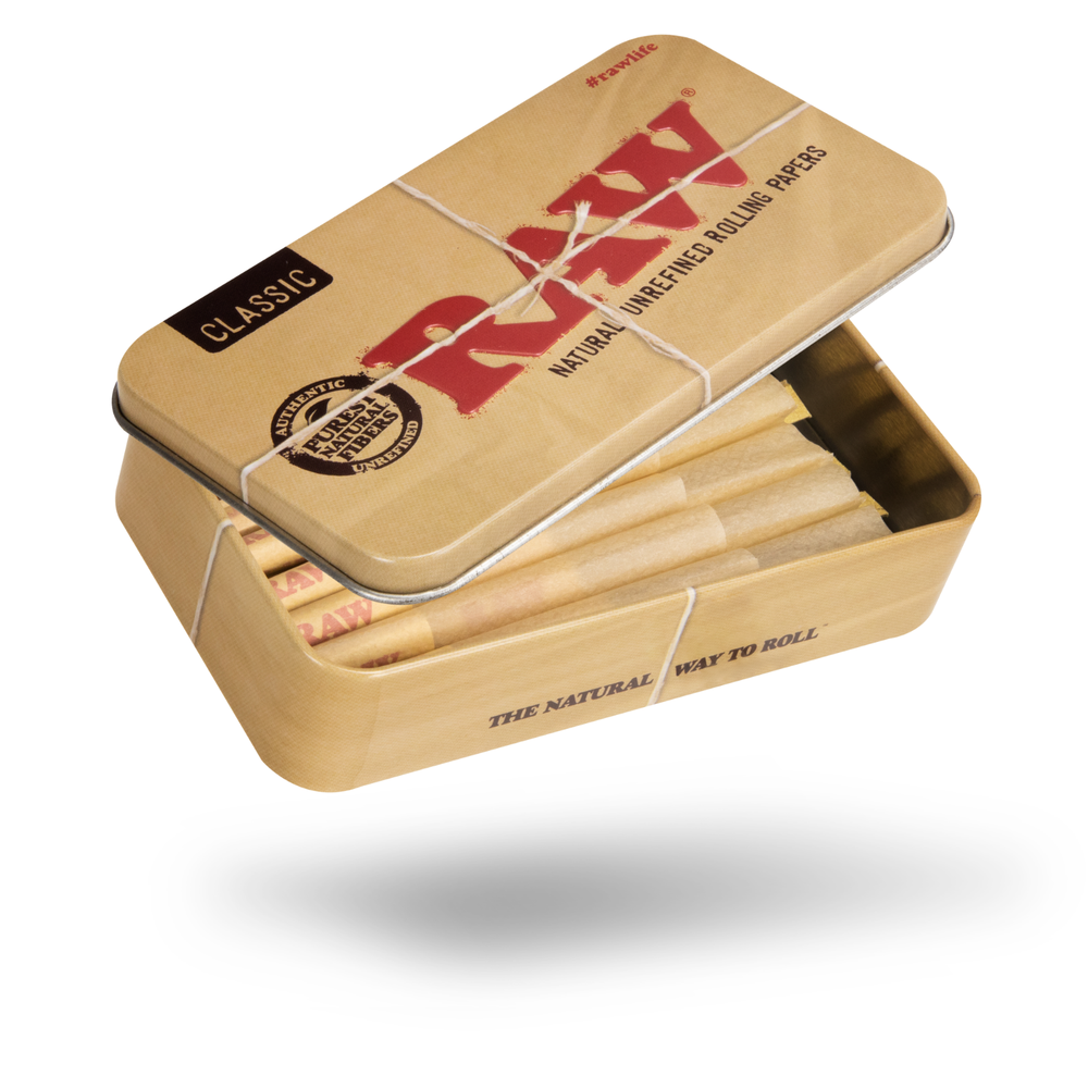 RAW Classic 1 1/4 Cone Bundle with Protective Tin Box