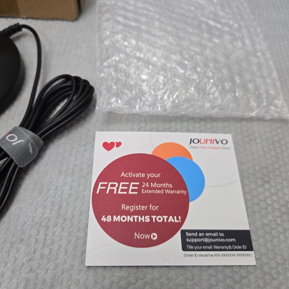 JOUNIVO USB Microphone, Computer PC Microphone with Mute Button Noise-Canceling