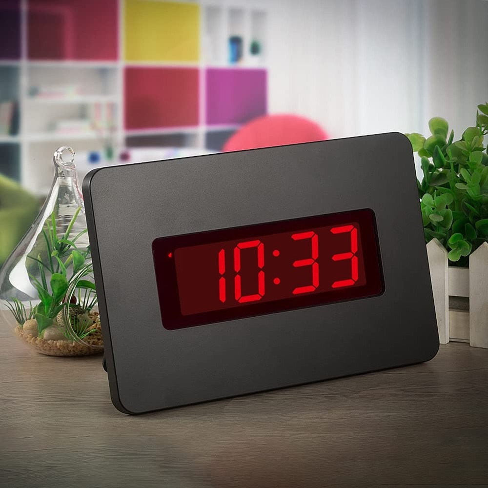 Digital Wall Clock Battery Operated with LED Display, Wall Clock with Backlig...