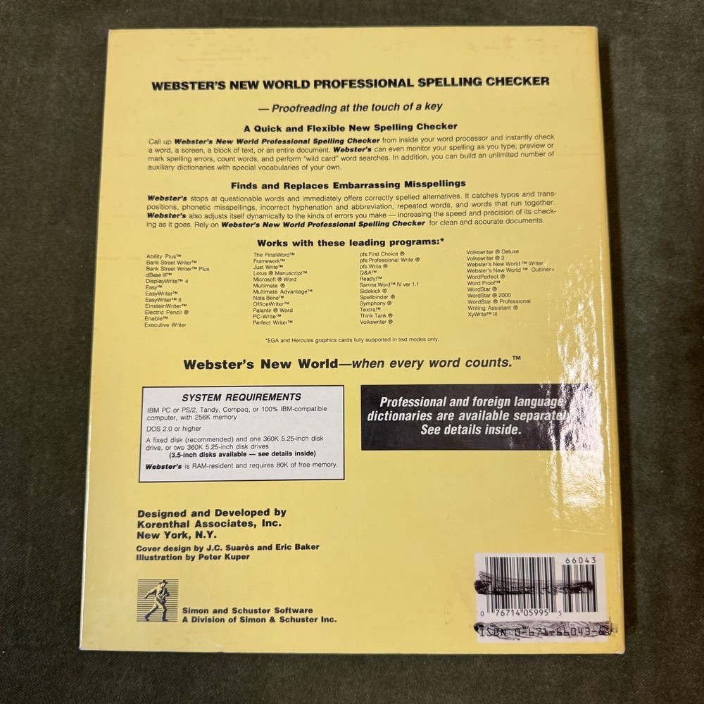 3 Websters New World Software for IBM PC 3.5" Disks