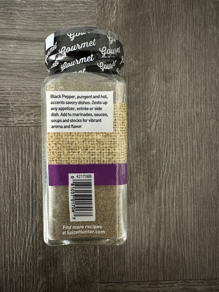 6 PACK Spice Hunter Fine Black Pepper 1.6OZ BB 12/2024