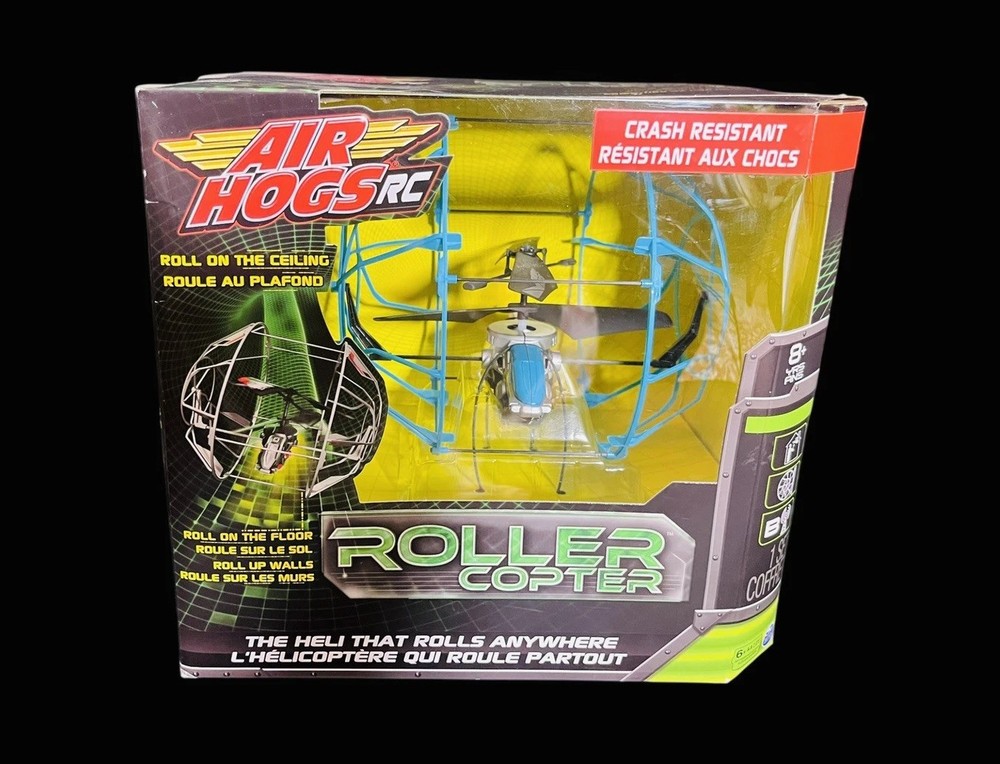 Air Hogs RC Roller Copter Black Blue Spin Master - Rolls Anywhere! - NEW IN BOX