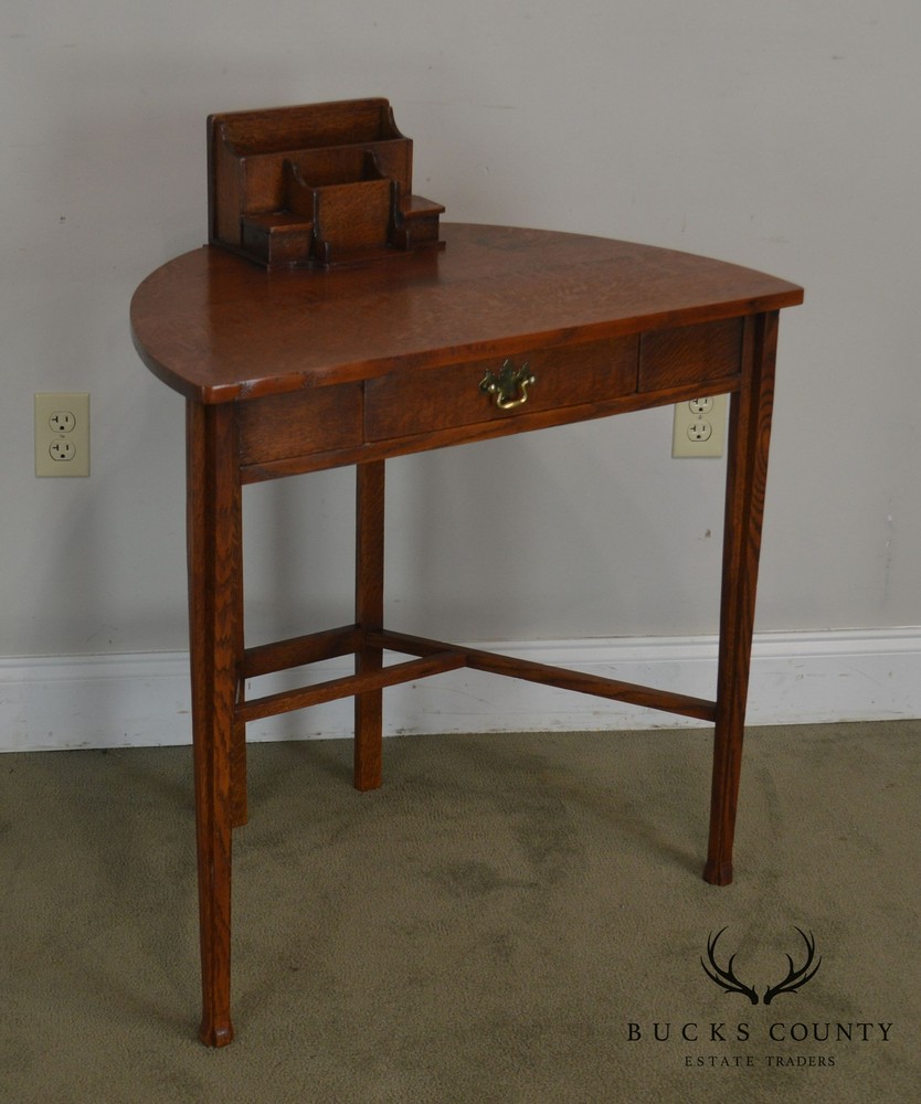 Mission Oak Half Round Desk