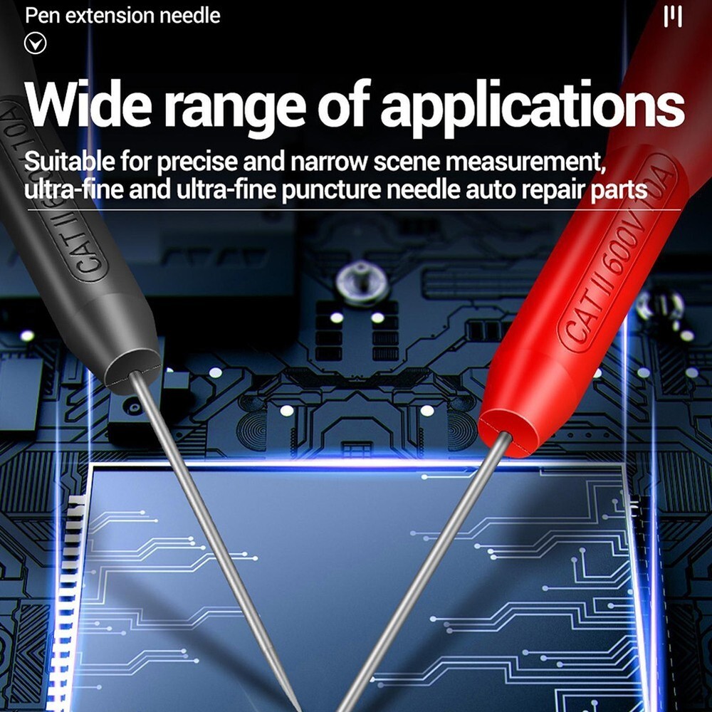 Sturdy Multimeter Test Probe Pins 2Pcs Needle Tips Long Service Life