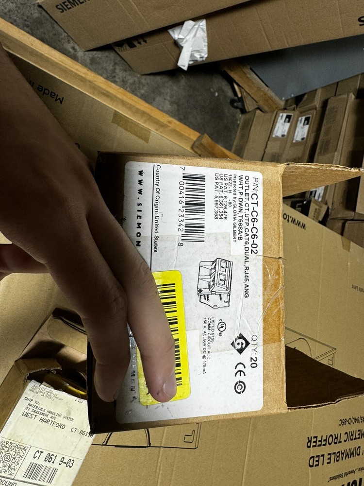 Outlet, CT, UTP, Category 6, Single Port
