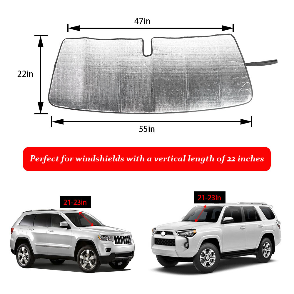 Front Windshield Sunshade Heat Shield Sun Visor Mat For 4Runner 2017-2019