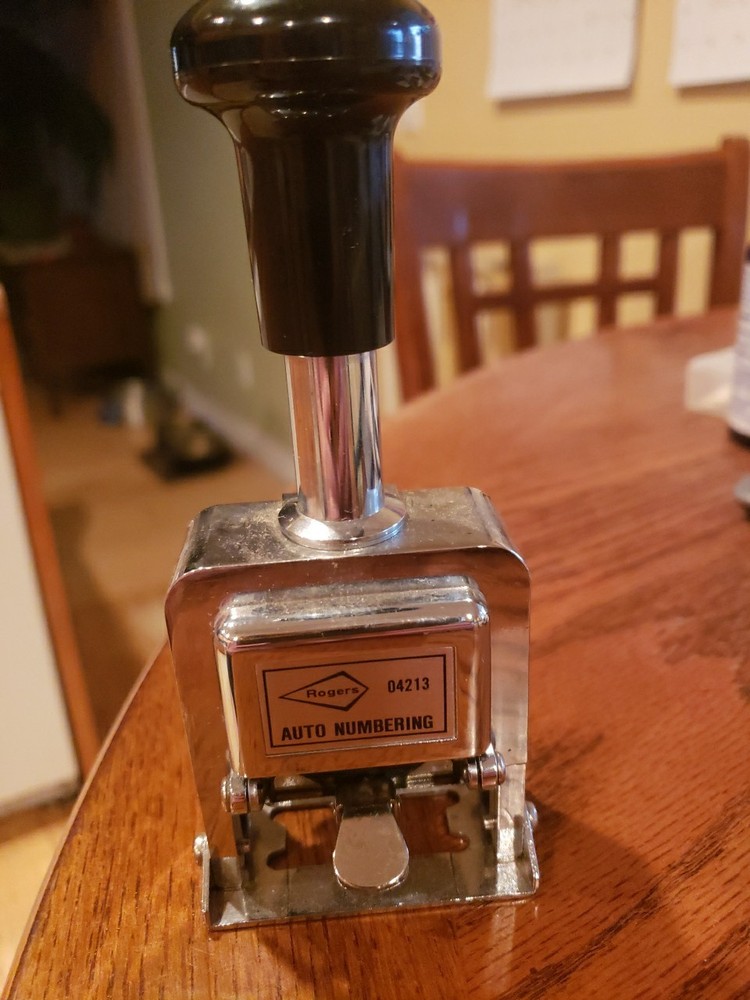 Vintage W T Rogers Automatic Numbering Machine.