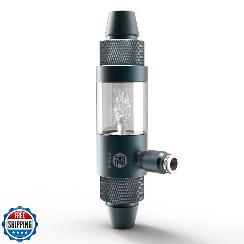 FZONE Aquarium Inline CO2 Diffuser, Fits 1/2" ID tubing