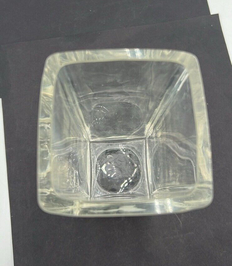 Etched Glass Pedestal Vase