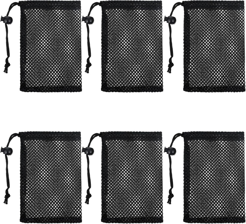 6 Pcs Small Mesh Bags Drawstring, 6x4 Inch Net Bag Drawstring...
