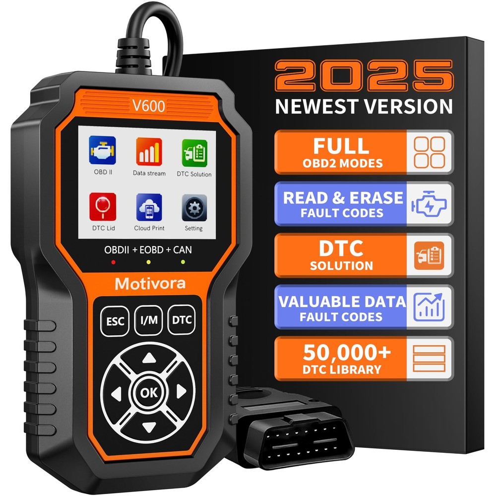 OBD2 Scanner Diagnostic Tool with DTC Solution Car Code Reader Reset Tool Che...