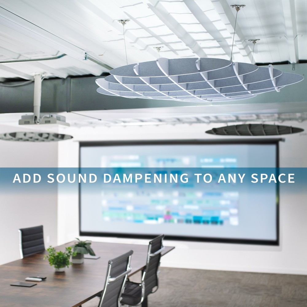 VIVO Light Gray Acoustic Ceiling Waffle Panel