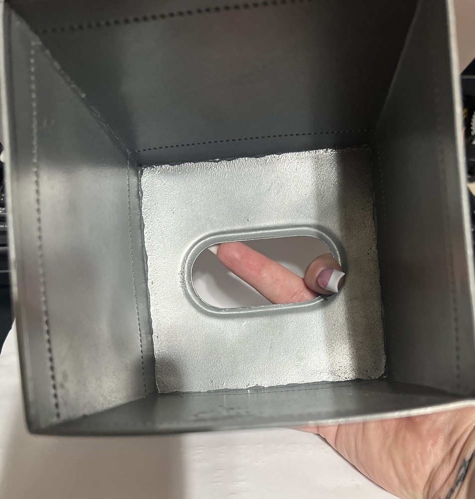 Silver Tone Metal Tissue Box