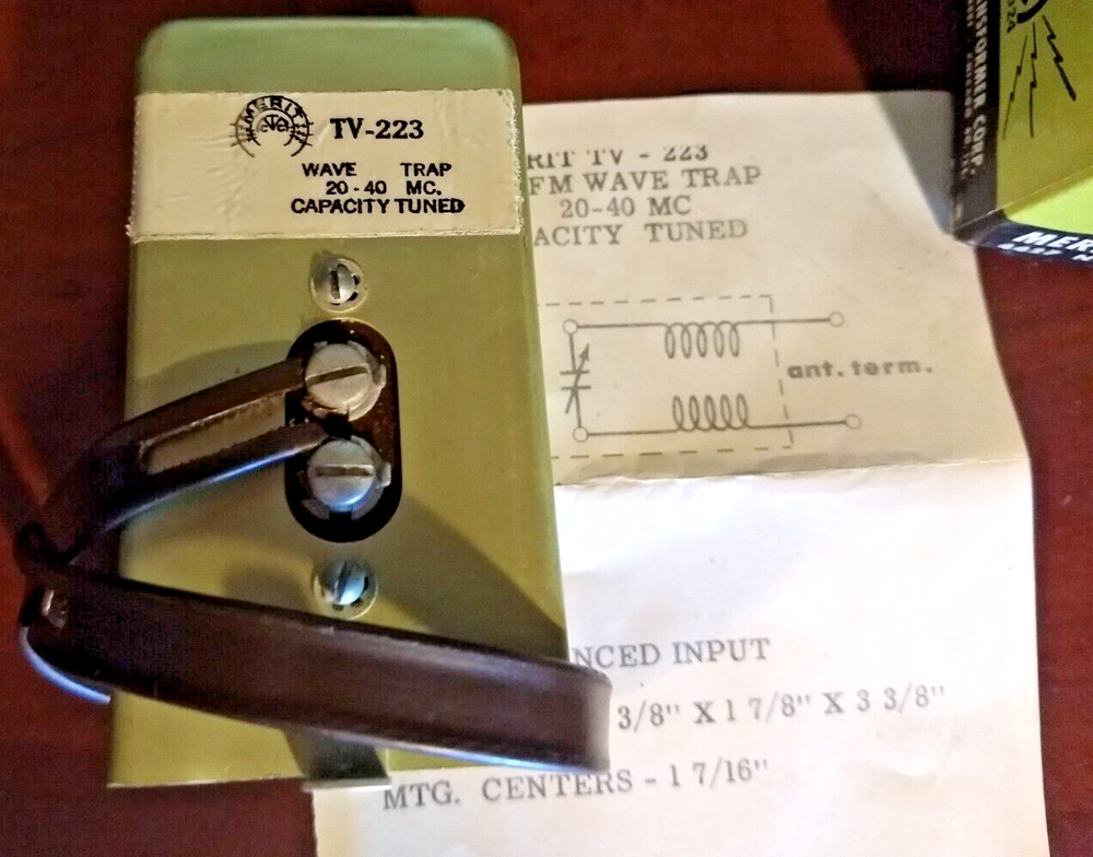 NOS Merit 223 Wave Trap Capacity Tuned 20 - 40 MC