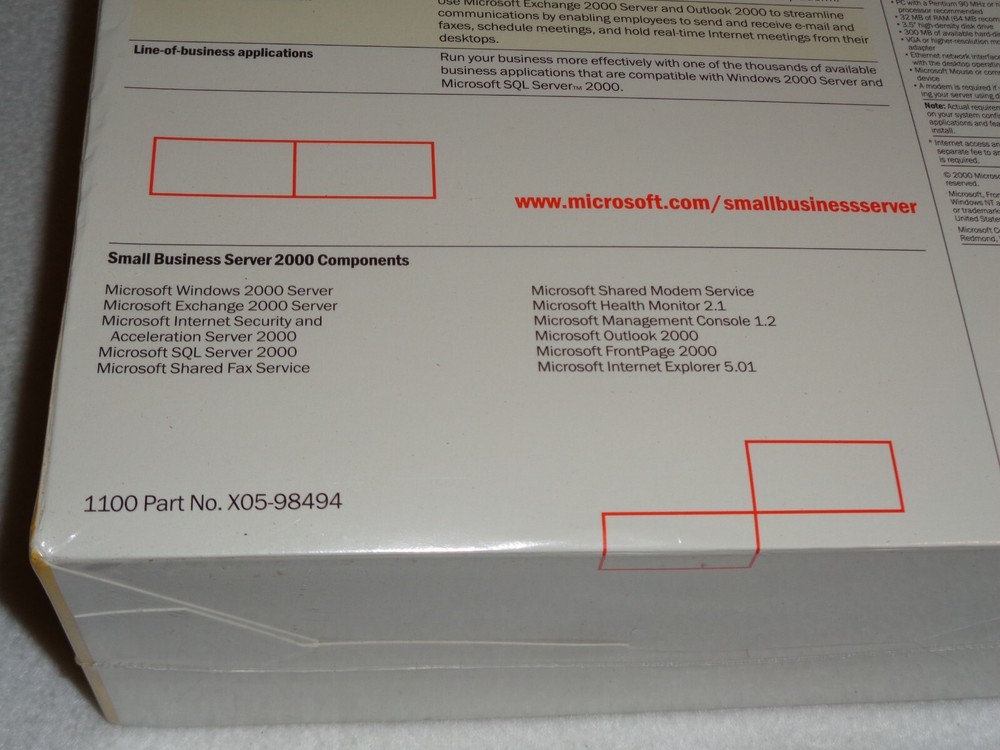 Microsoft Small Business Server 2000 Network Solution Rare Brand New & Sealed