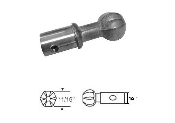 Replacement Hex Ball Drive for Skylight and Awning Poles