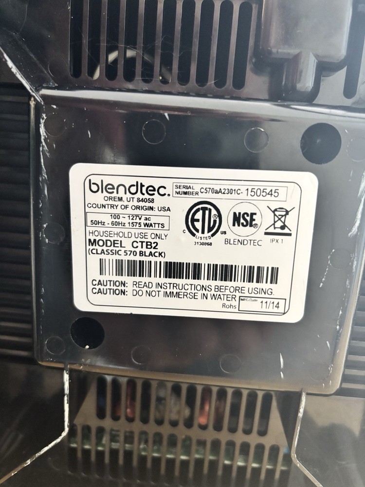 Blendtec CTB2 Classic 570 Black Blender