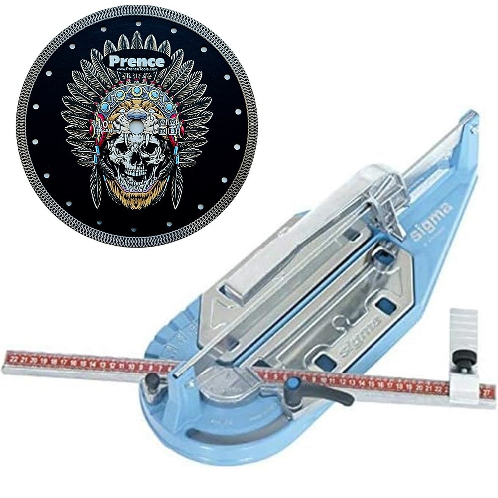 SIGMA 2G 14" PULL Tile Cutter + 10" Diamond Mesh Blade SHIPS VERY FAST FROM USA