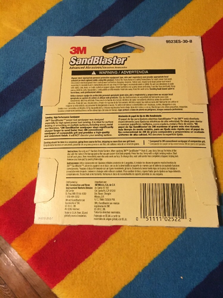 3M 5 in. Dia. Sanding Disc 120 Grit Medium Hook and Loop 3 pk E2