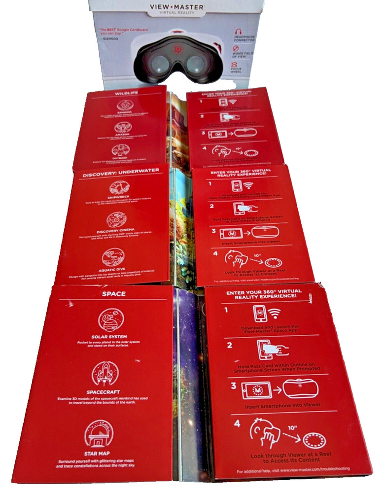 View-Master Virtual Reality Deluxe VR Viewer & 3 Experience Packs