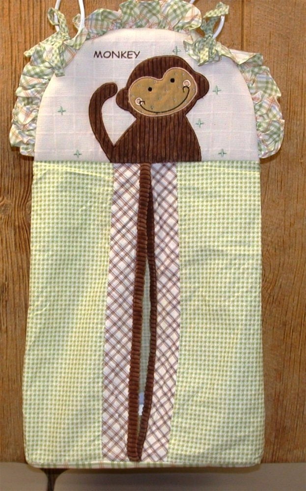 (3) Pc NoJo Crib Set ~ Monkey Business ~ Green Brown Multi