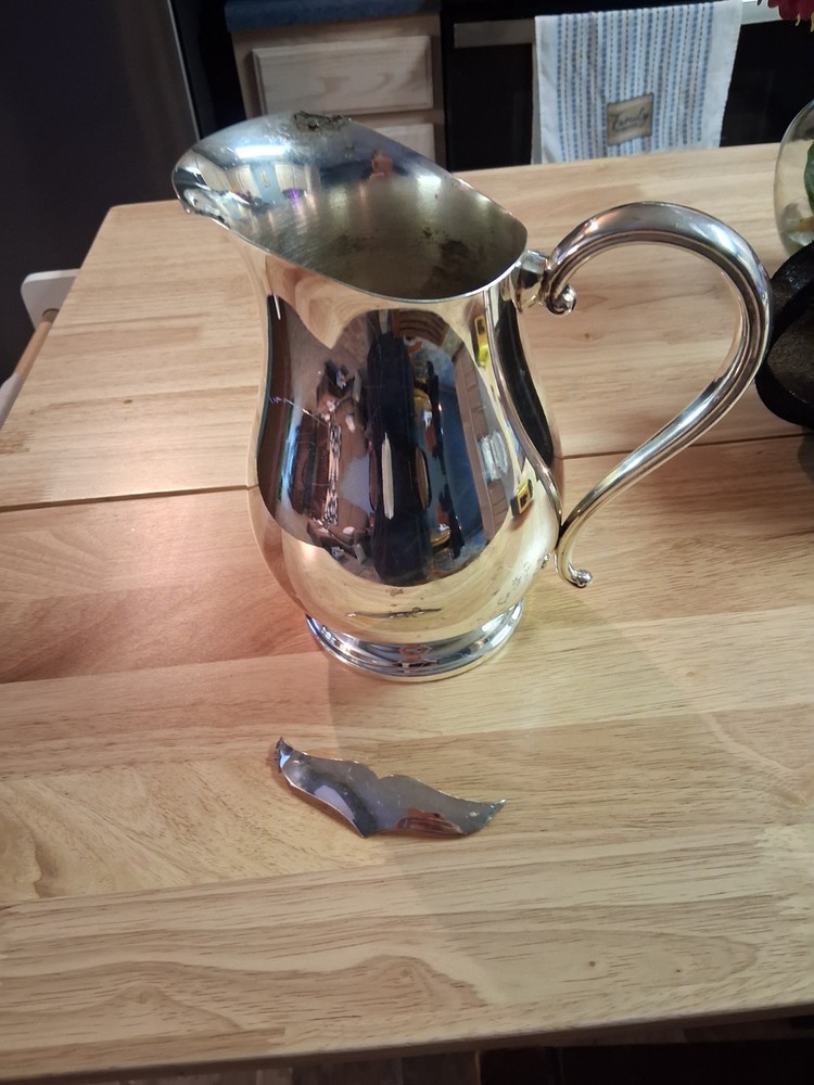 Silver plated water pitcher