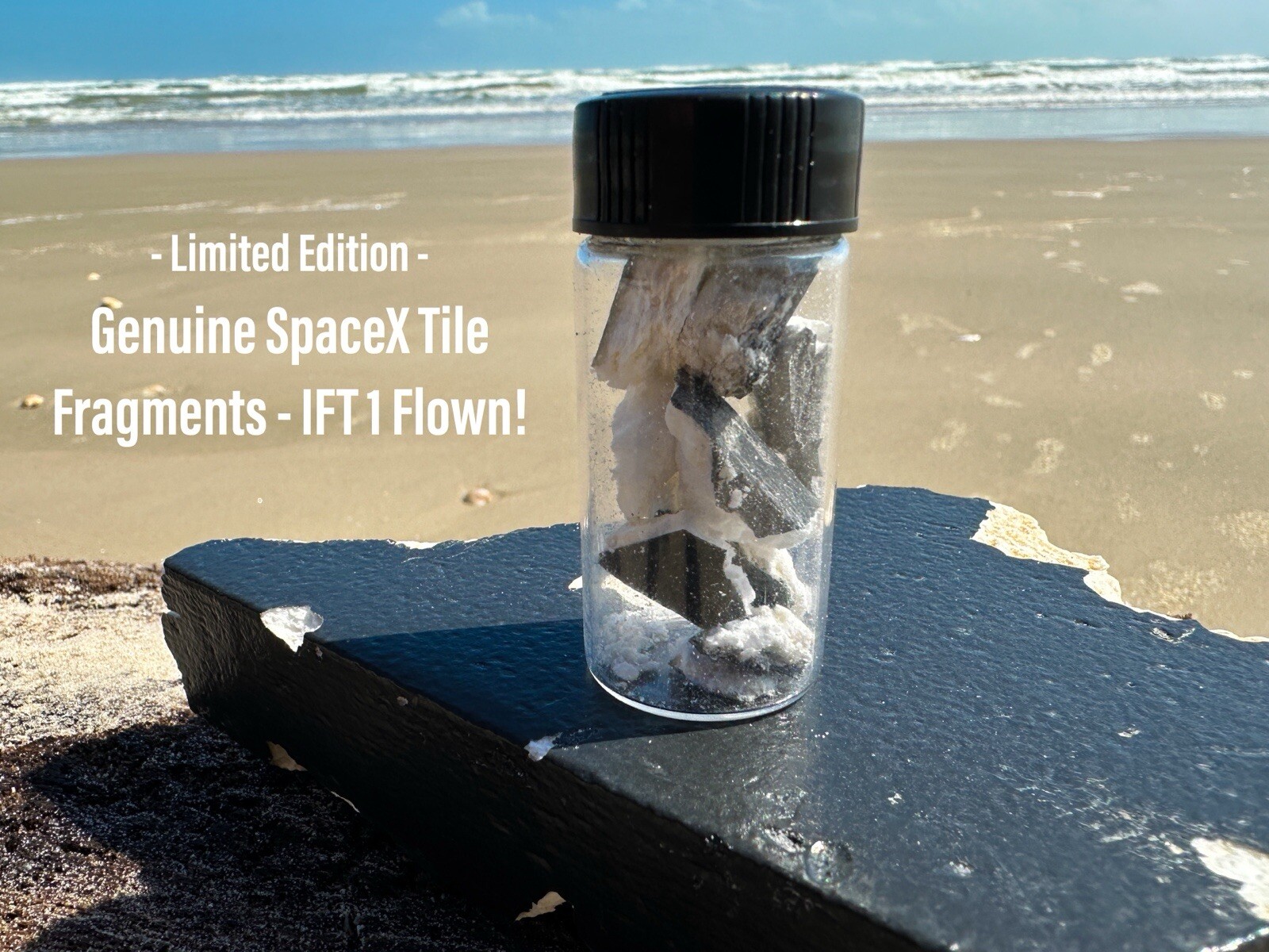 Space X Starship SN24 Heat Shield Thermal Tile Fragments 1 Custom Display Glass