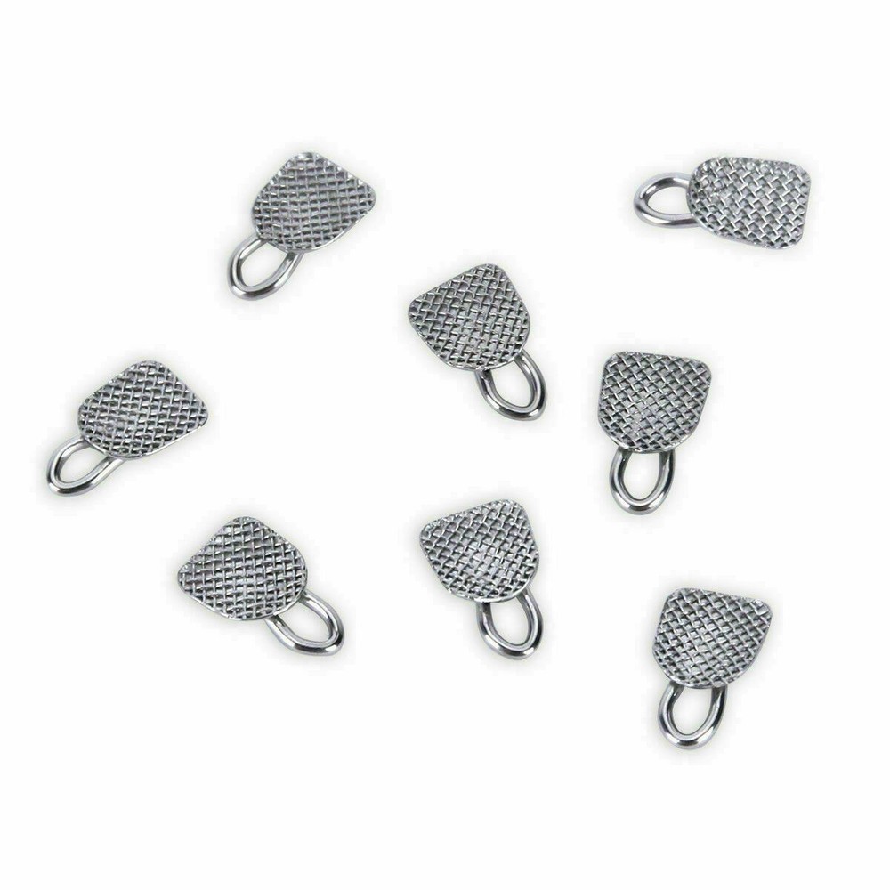 10pcs Orthodontic Lingual Buttons With Traction Hook Dental Rectangular AZDENT