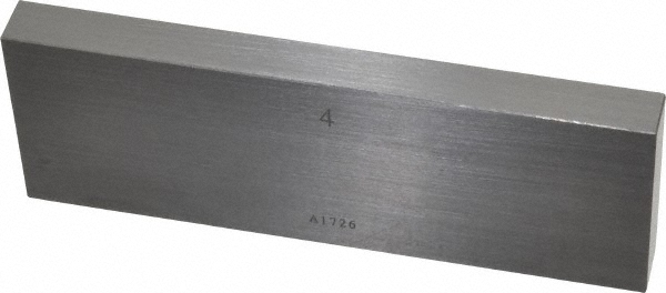4" Rectangular Steel Gage Block Accuracy Grade 0, Includes NIST Traceability ...
