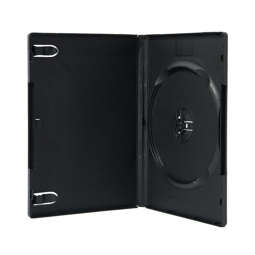 Maxtek 5 Pack Standard 14mm Black Signle Disc CD, DVD, Blu-Ray Disc Cases wit...