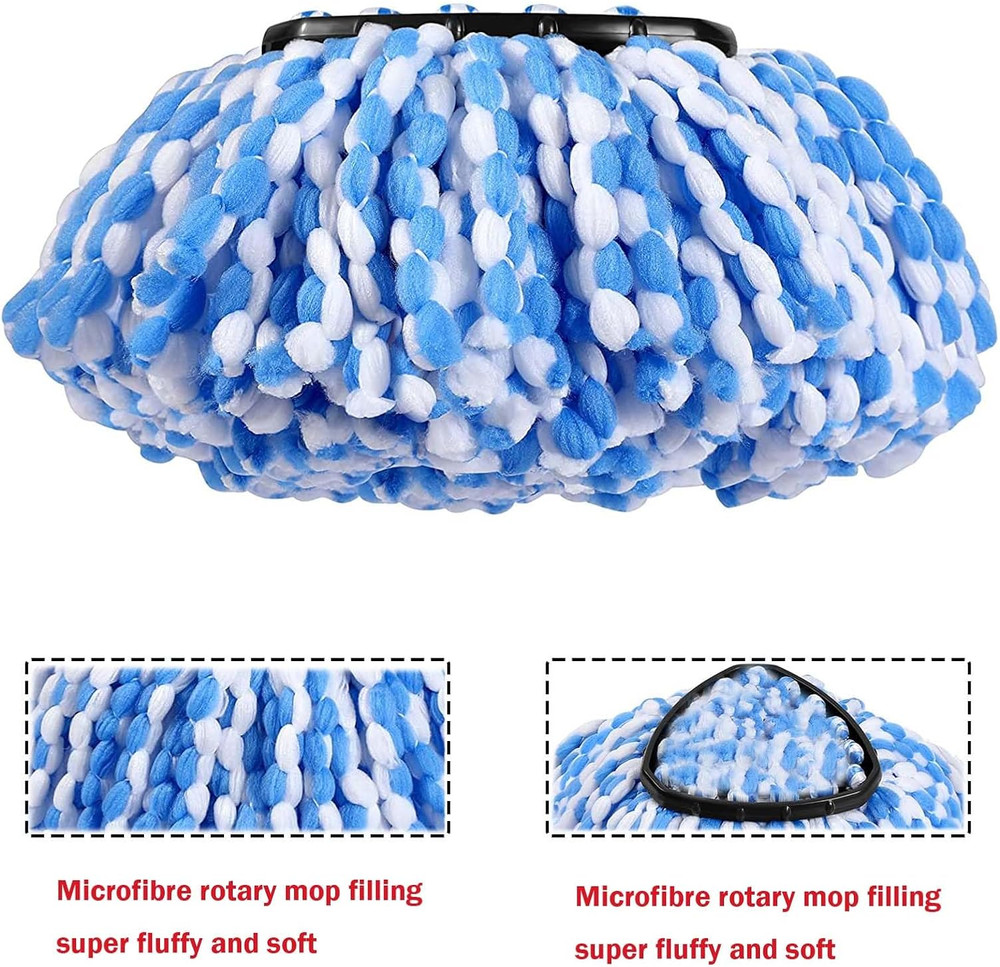 4 Pack Mop Replace Heads Compatible for Oceda, Spin Mop Refill Head Replacement