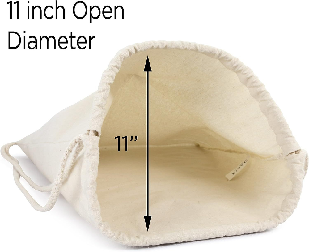 DALIX Canvas Drawstring Bag String Backpack Gym Mens Womens Natural