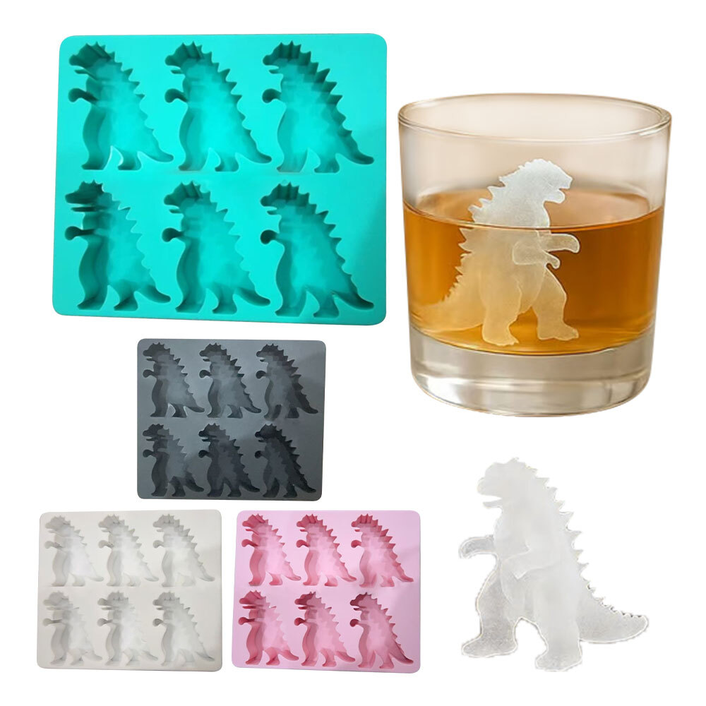 Ice Cube Mold,Dinosaur Ice Cube Mold,Freezer Safe Ice Cube Maker for Summer TR