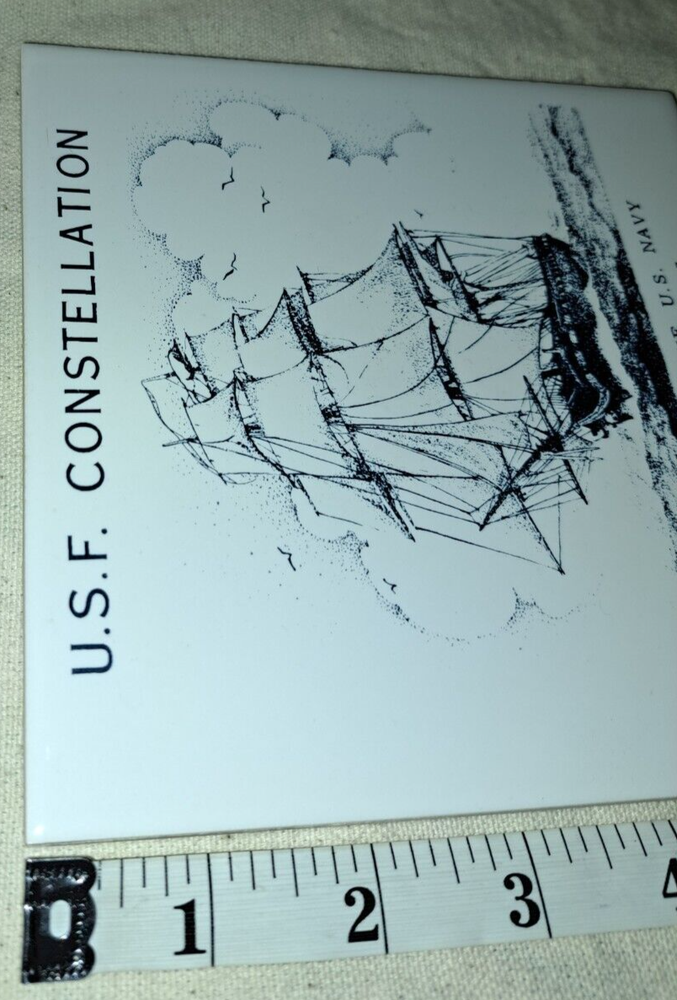 U.S.F. Constellation Navy Ship Tile / Trivet