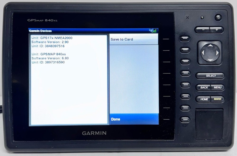 Garmin GPSMAP 840xs Chartplotter MFD Display