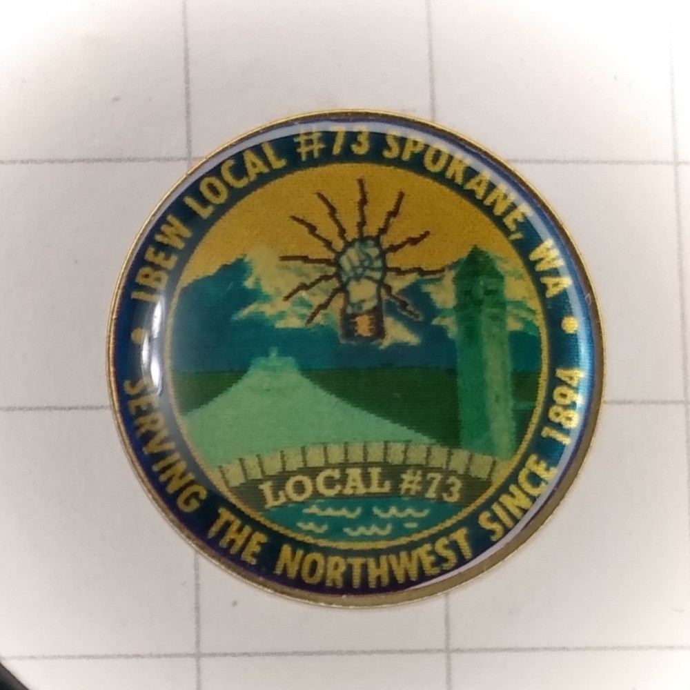 IBEW Lapel Pin Local 73 Spokane, WA.