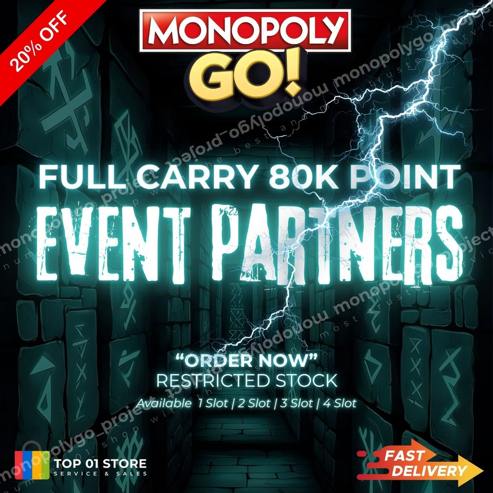 Full Carry 80K Points⚡Partners Event Monopoly Go!⚡ | 1-12 Hours Completed | RUSH