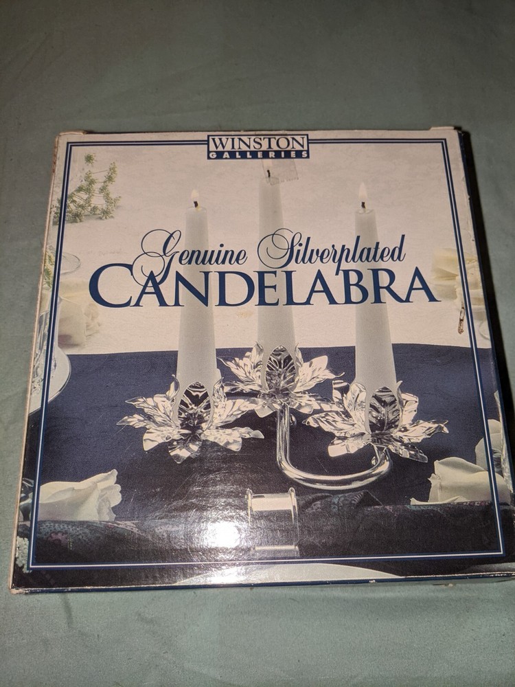 Winston Galleries Genuine Silver plated Candelabra