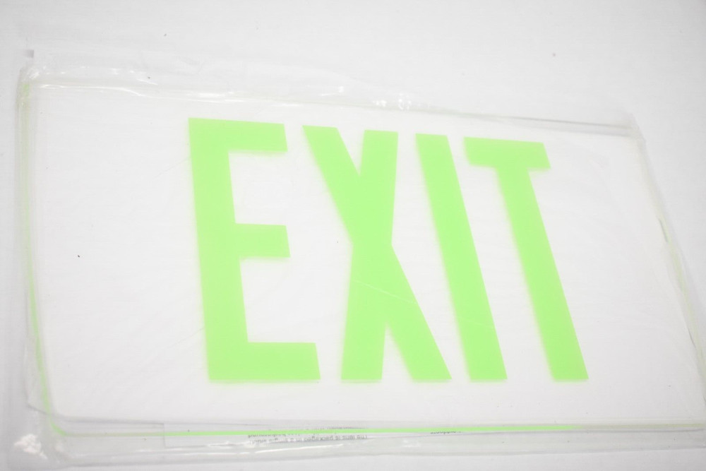 Sure- Lite Edge-Lit Acrylic Exit Sign Green Ultra-Thin Universal Edge-Lit
