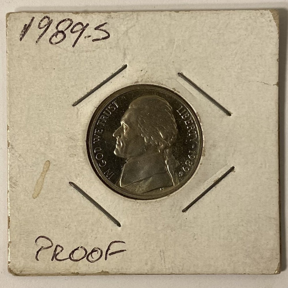 1989 S Deep Cameo Proof Jefferson Nickel