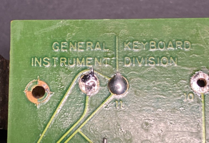 Texas Instruments TI99/4a Locking Key-switch for General Instruments Keyboard