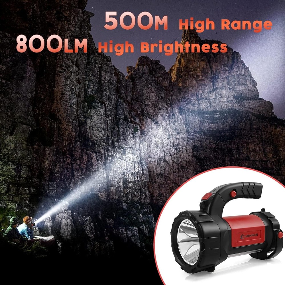 AlpsWolf Camping Lantern Rechargeable, 2 Pack Same LED Flashlight Red