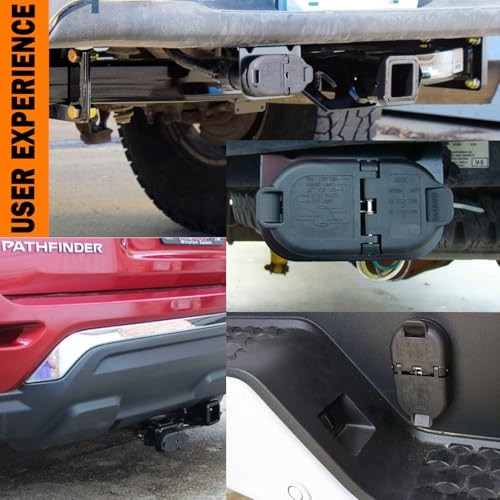 Multi-Tow 7 Pole & 4-Way Flat Trailer Connector Socket with Mounting Bracket,