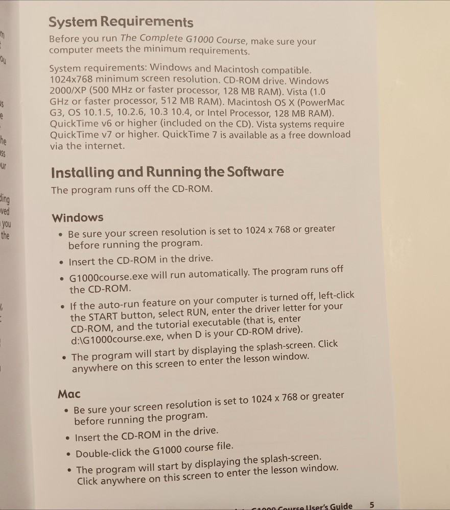 The Complete G1000 Course CD-ROM Software 2007 Tutorial Flying G1000 Airplane