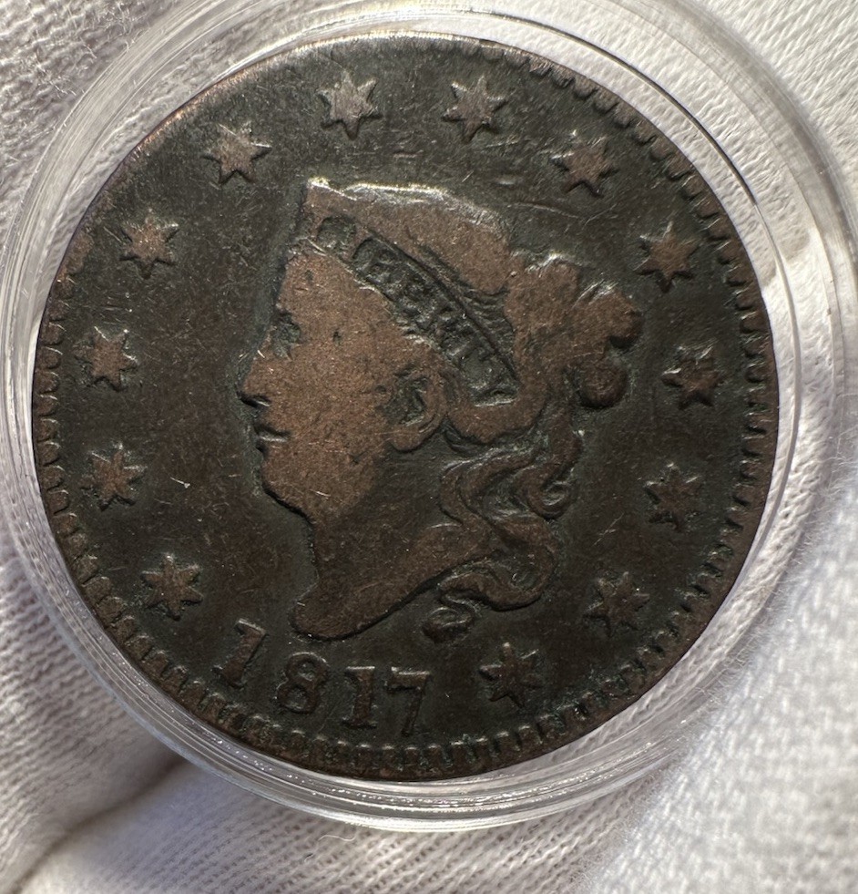 1817 Coronet Head Large Cent N-4 R.4