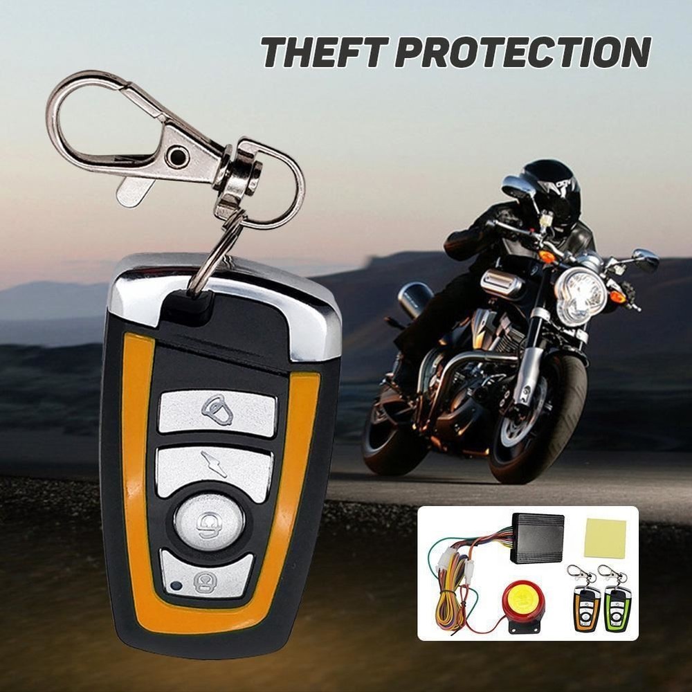 Anti-Theft Security Alarm System Motorcycle Scooter Remote Control Engine Start
