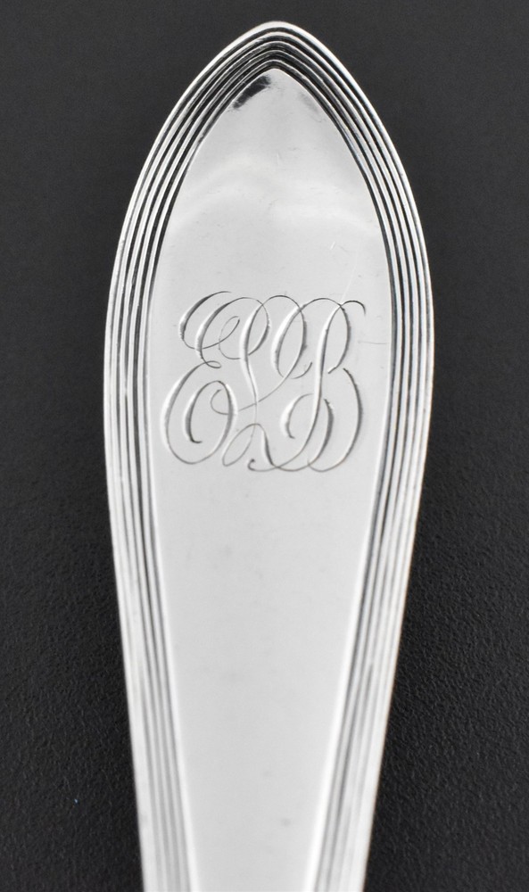 Pilgrim Sterling Serving Spoon 9in Frank Smith Monogram 92g