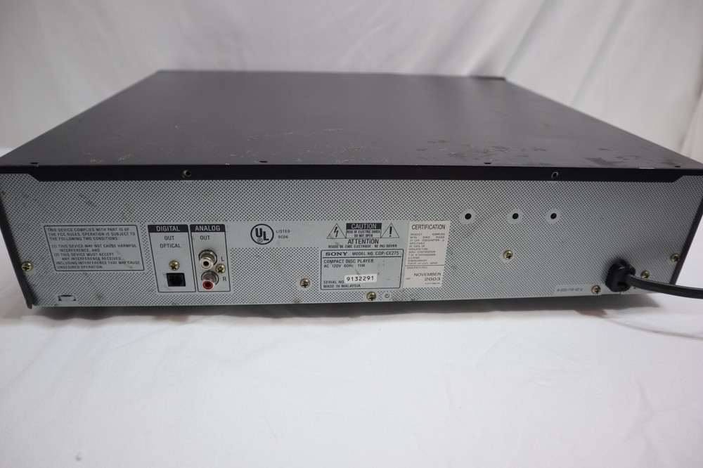 SONY CDP-CE275 5-DISC CD CHANGER PLAYER ***(AS-IS)*** PART ONLY